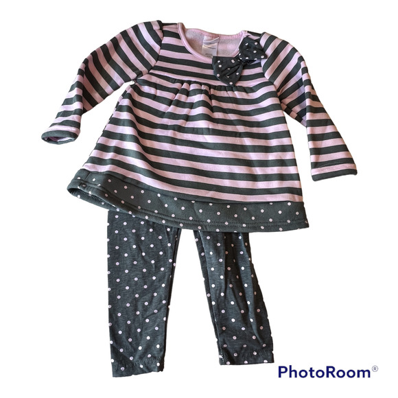 Nannette Kids Girls 3T Pink & Grey Outfit - NWT